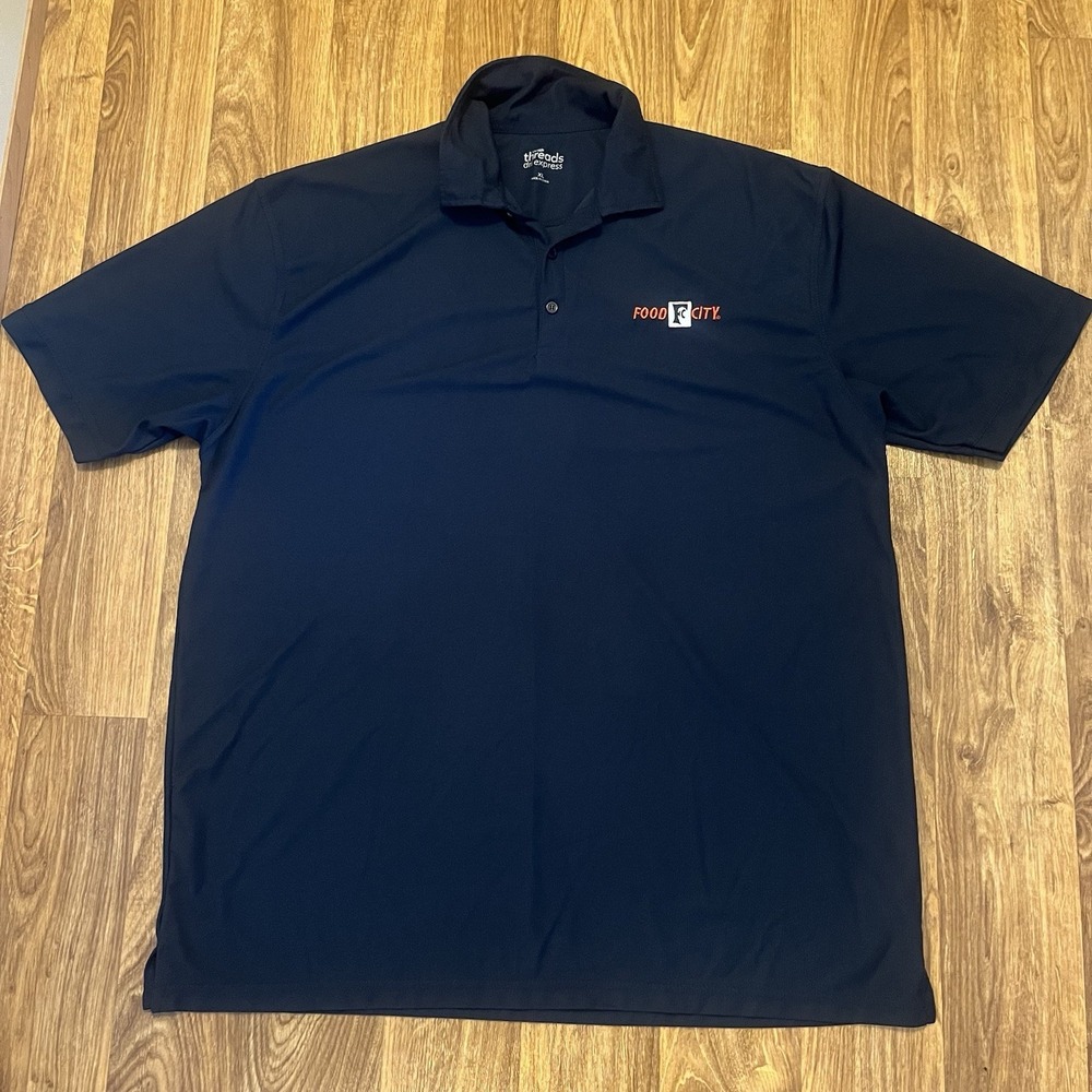 Food City Grocery Store Polo Shirt Adult Dark Blue Uniform Employee‎